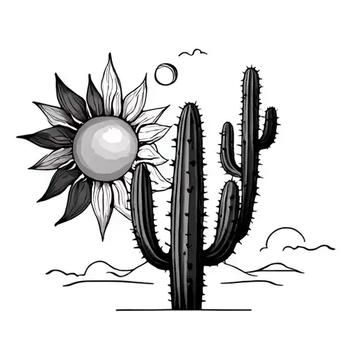 Cactus And Sun