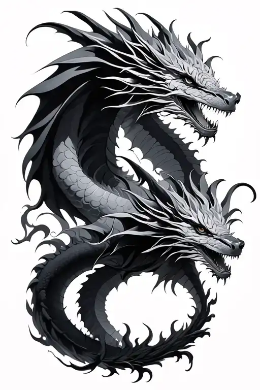 2 Dragon Flying Together Symbolizing The Client's Love