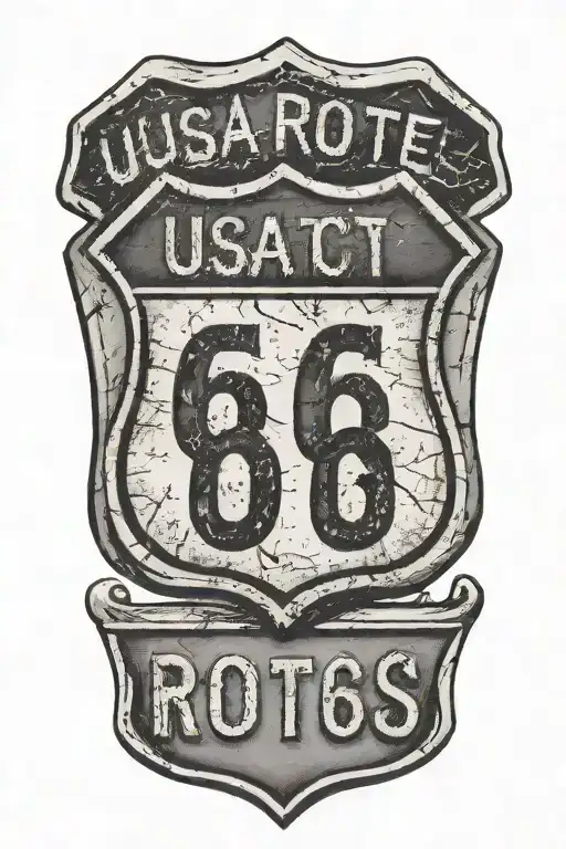 Usa Route 66 Sign