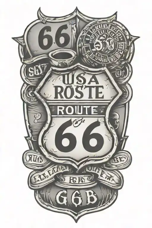 Usa Route 66 Sign