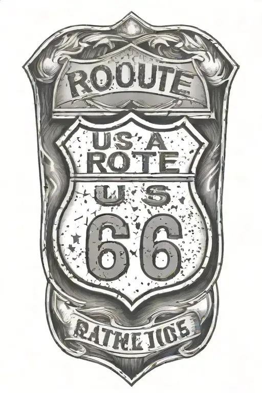 Usa Route 66 Sign
