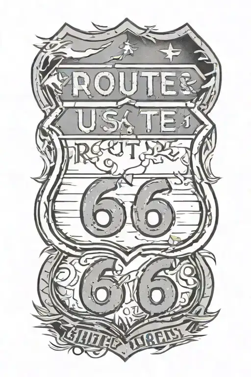 Usa Route 66 Sign