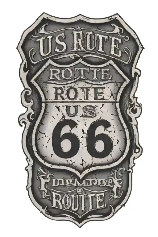 Usa Route 66 Sign