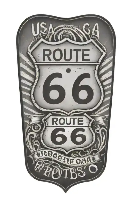 1 Usa Route 66 Sign