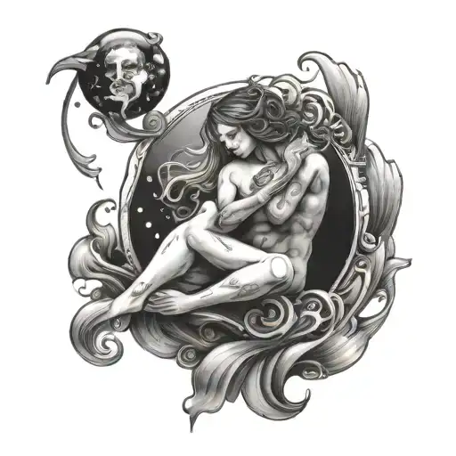 Aquarius And Moon