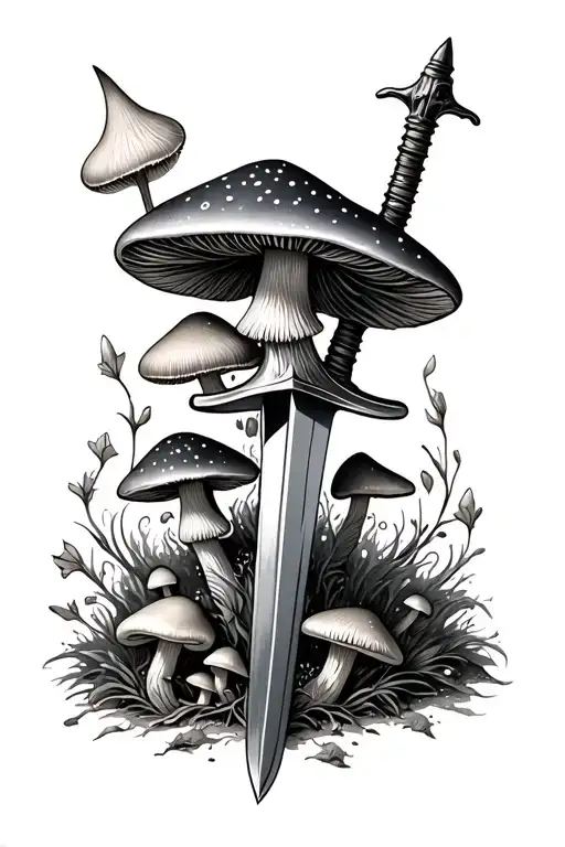 Fairy Core Mushrooms Animals Swords