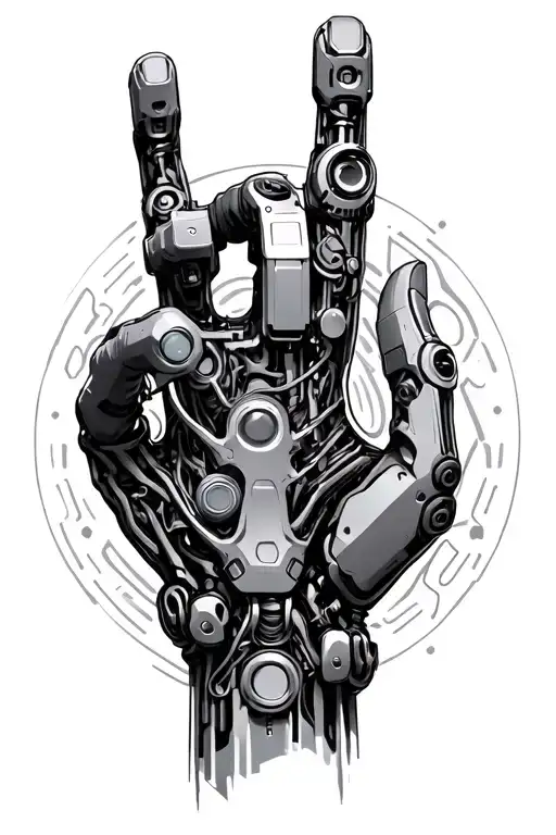 Cyberpunk Style Mechanical Arm Insides