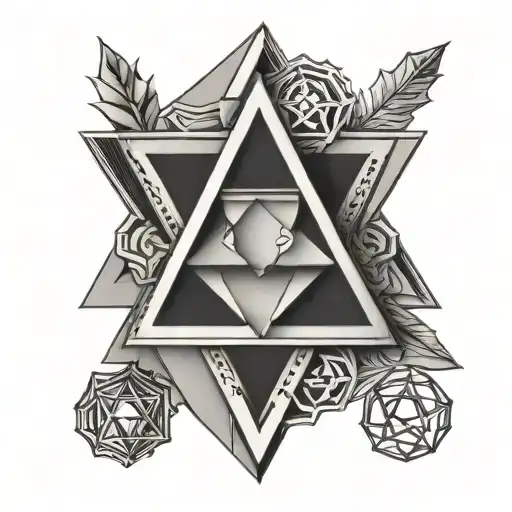 The Star Of David And Benz And Audi Logos In Geometric Style