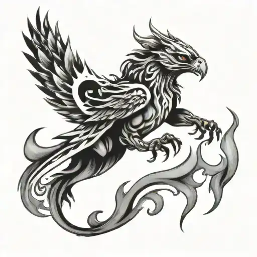 Penix Flying And Fire Flames