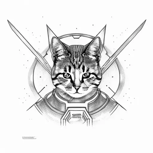 Cat Space Sword Titan