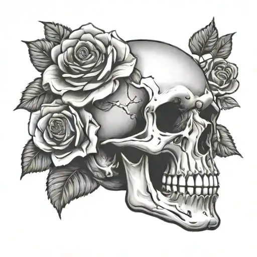 Skull And Roses Growing