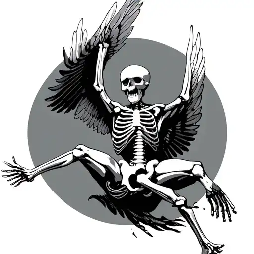 Icarus Falling Skeleton