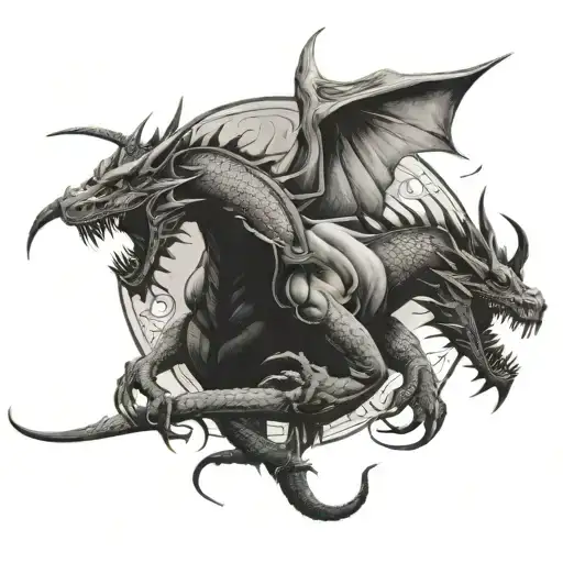 Sagitarus And Dragon