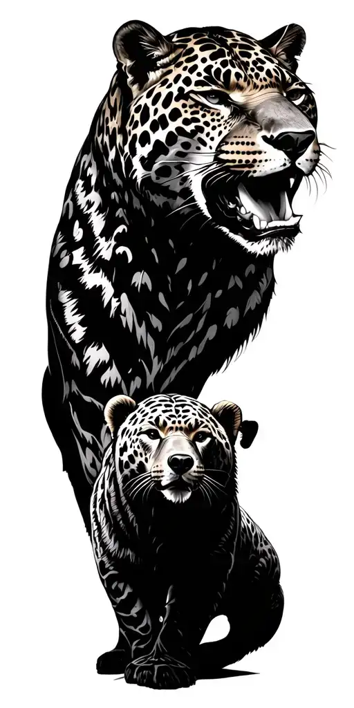 A Jaguar And A Bear