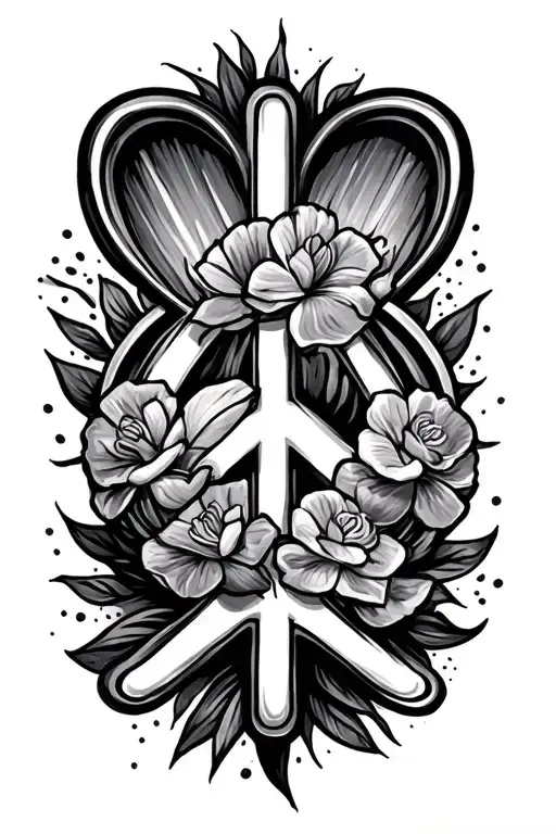 Love And Peace Sign Made