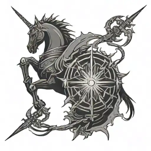 Simple Tattoo Inspired With Dark Souls Dark Sun