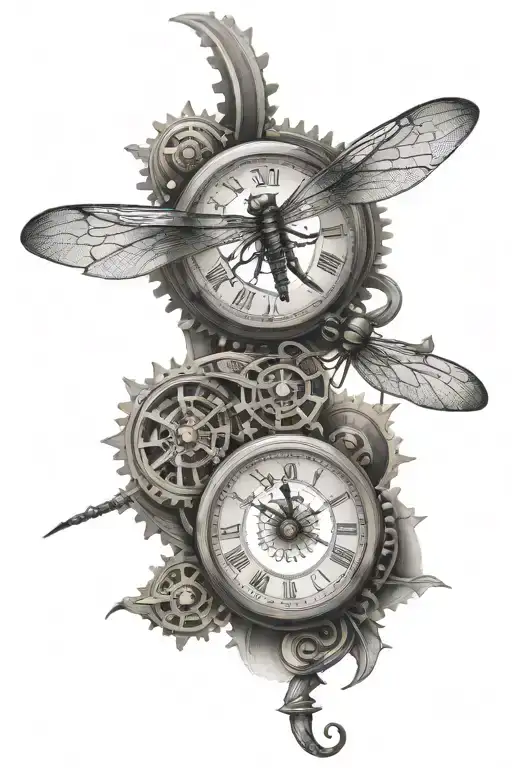 Dragonfly Steampunk Clock