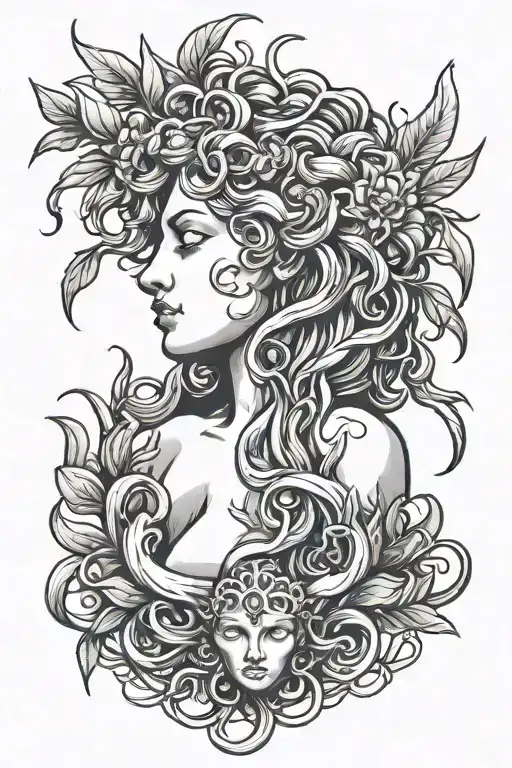 Olive Branch And Medusa Holding