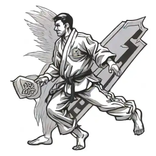 A Letter B For A Karate Black Belt