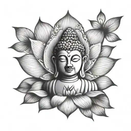 Buddha Lotus Sun