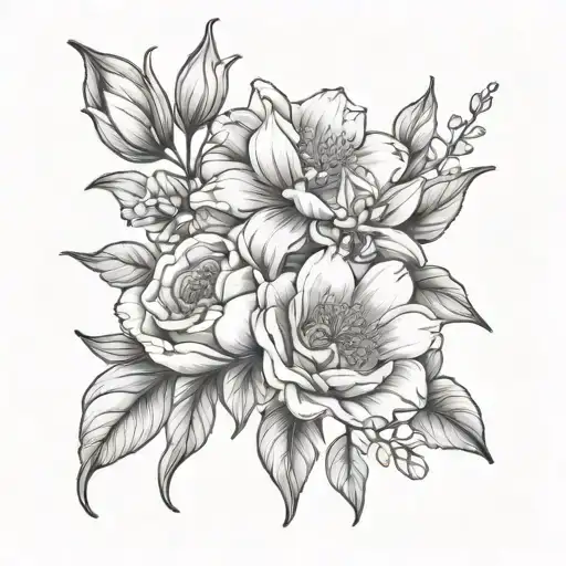 July And August Birth Flower Bouquet