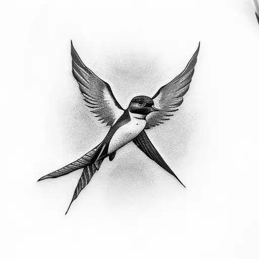 Swallow Tattoo On Wrist With Compass