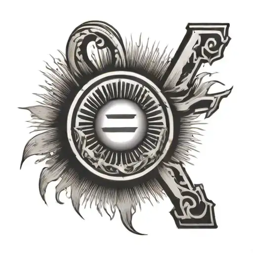 Sun Rising And Letters E And K Letter