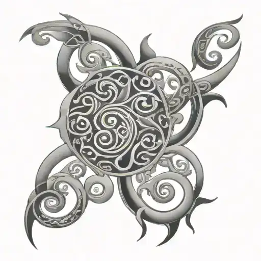 Oroborous With Celtic Spiral