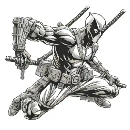 Deadpool Mix With Roronoa Zoro