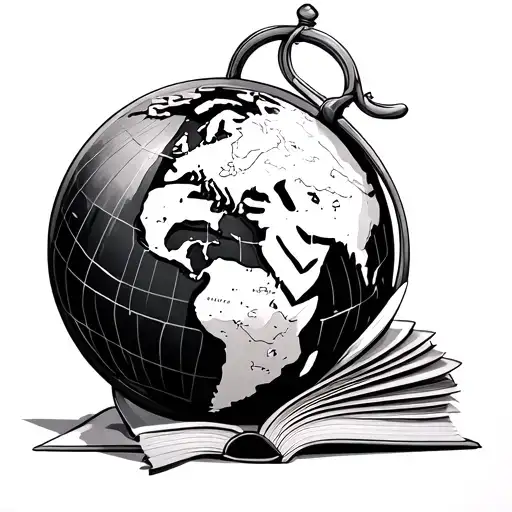 Globe Peeling Back A Book Underneath