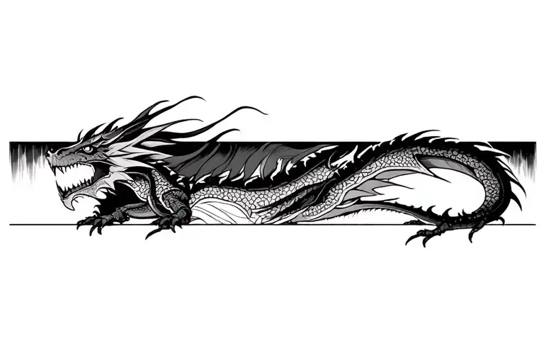 Anime Dragon Horizontally