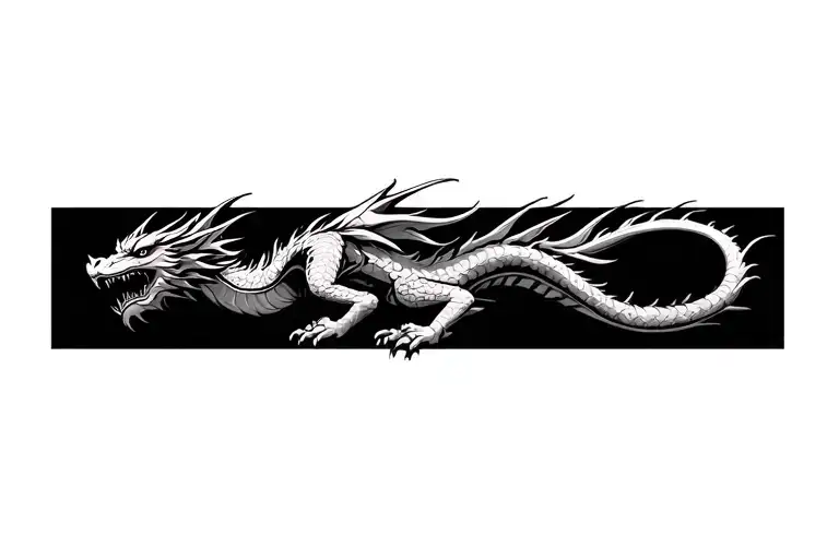 Dragon Horizontally Calm Without Background