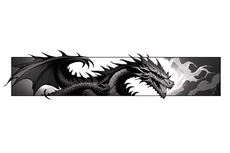 Dragon Horizontally Detailed Anime