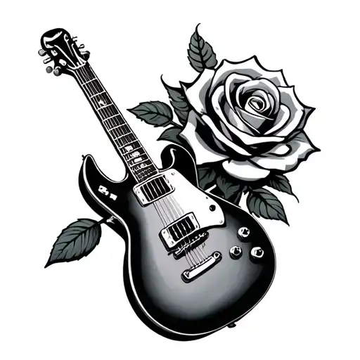 Rose Guitar And Mic