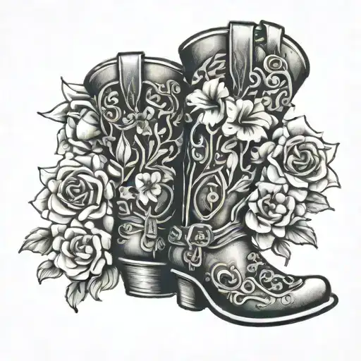 Cowboy Boot Flowers