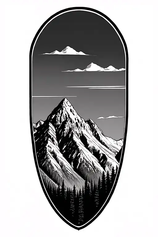 Colorado Mountain Range Silhouette