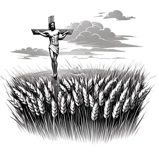 Wheat Field With Jesus Weather Vane