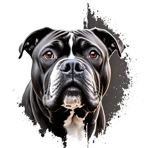 Grey American Pitbull Fase Split