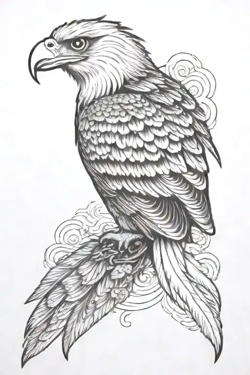 Philippine Eagle Japanese Wave Forming The Shape