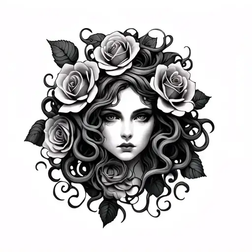 Medusa With Roses