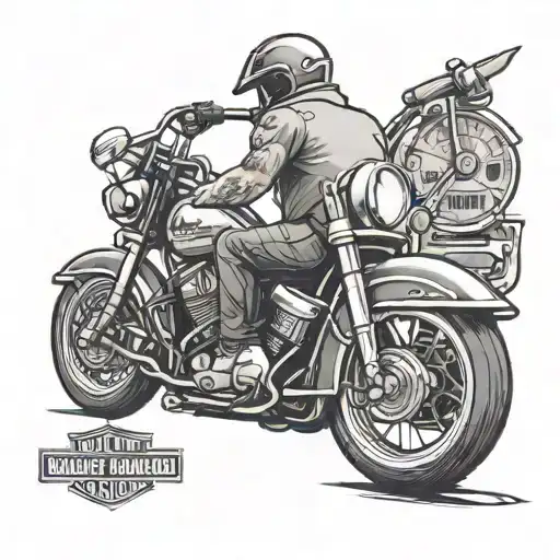 Dad Guns And Harley Davidson Motorcycle