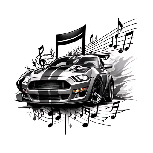 Music Note And Turbo Car Part