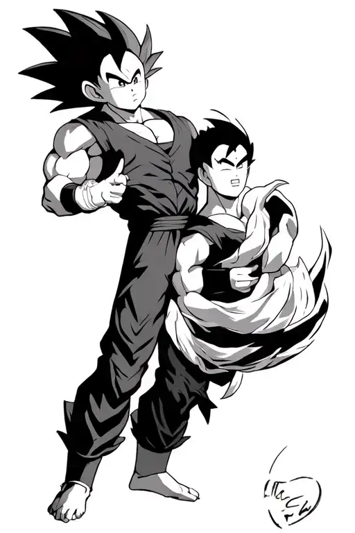 Vegeta E Goku Holding