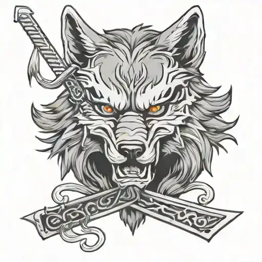 Wolf Mask Opening With Katana