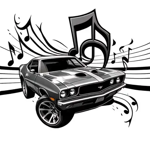 Car Turbo Morphing Into A Music Note