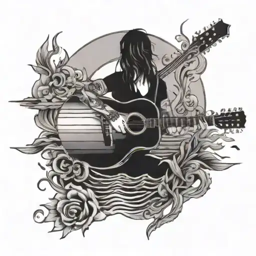 Zemfira Guitar Sunset At Sea