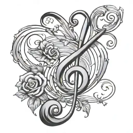 C Clef Note Surrounded My Music