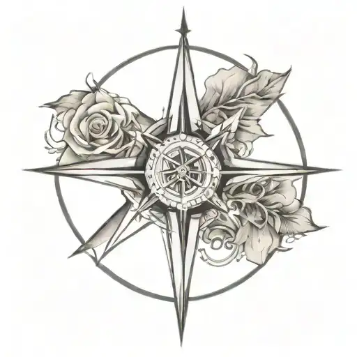 Cross Compass Rose