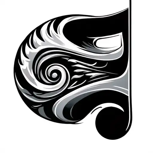 Car Turbo Combined With A Music Note