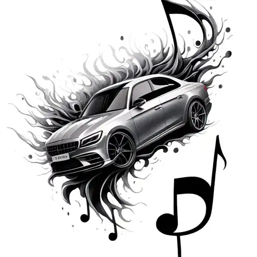 Car Turbo Morphing Into A Music Note